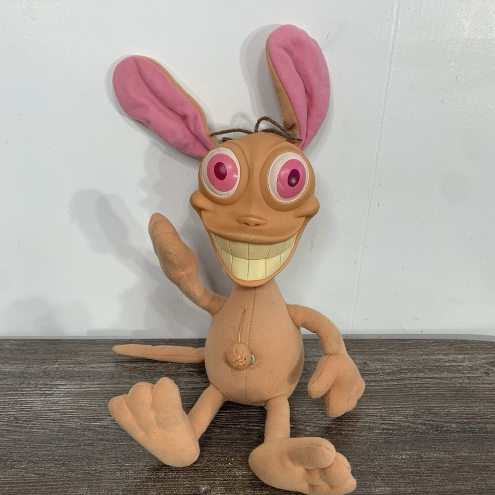 Vintage 1992 Talking Ren Hoek Plush Doll by Mattel Working Condition Nickelodeon